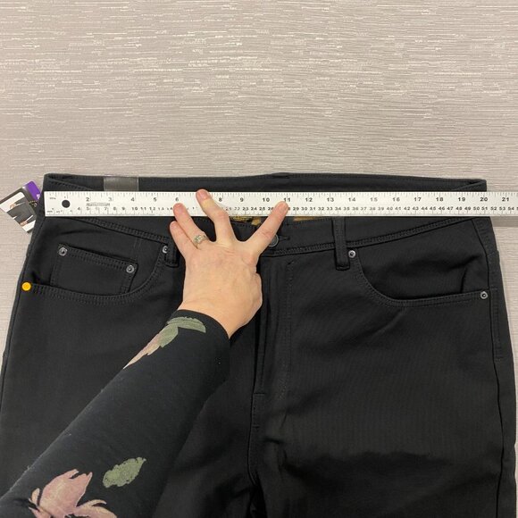 CAT Caterpillar Work Pants Mens 40 x 30 Black Canvas Fleece Lined Insulated - Picture 8 of 13